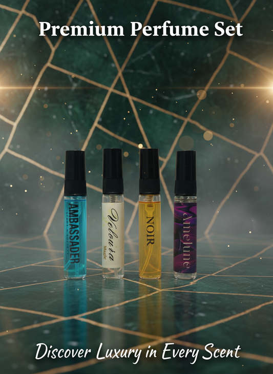 Perfume Tester Set – Luxury Scents 4 × 5 ml Sample Collection | Premium Fragrance Oils | Long-Lasting Perfume Sample