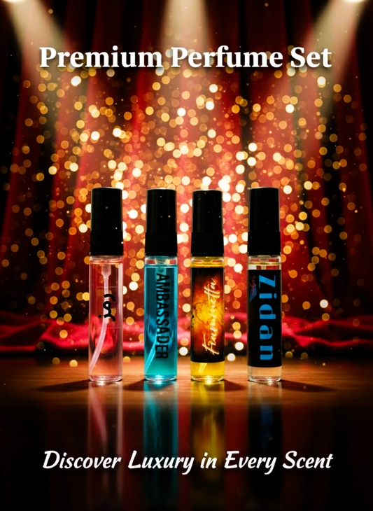 Luxury Perfume Tester Set | 4 × 5 ml Premium Fragrance Samples | Travel & Gift-Ready